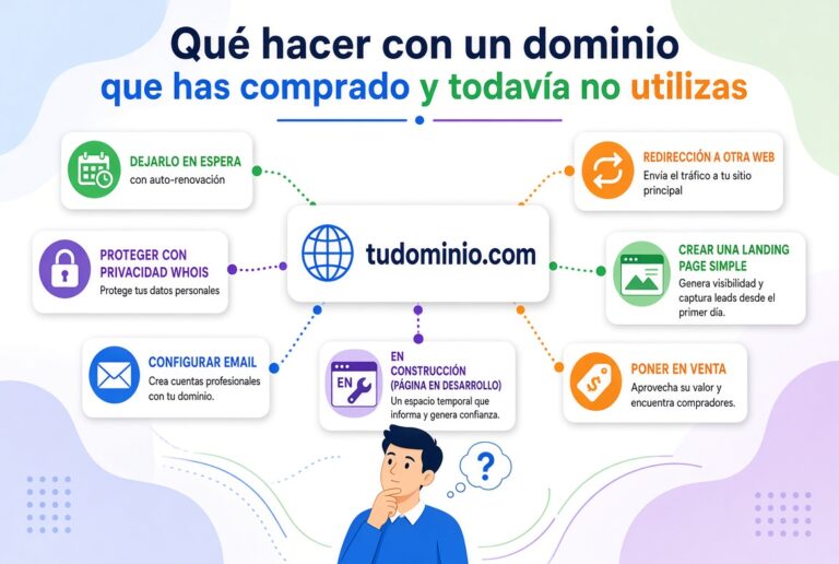 Qué hacer con un dominio que has comprado y todavía no utilizas